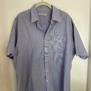 James Campbell Light Blue Paisley Button‑Up – XL, Like New